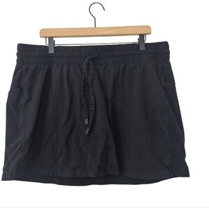 Athleta Women's Black Elastic Waist Pockets Skort Size XL